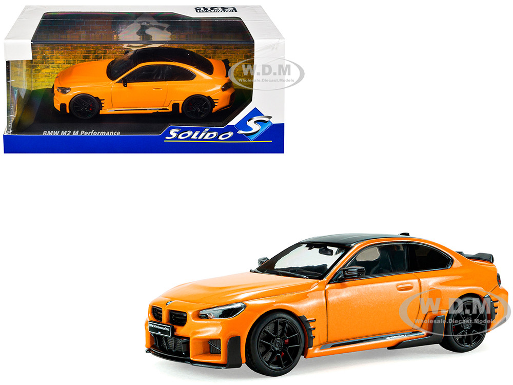 Solido 1:43 2024 BMW M2 M Performance Papaya Orange Metallic with Black Top 1/43 Diecast Model Car by Solido