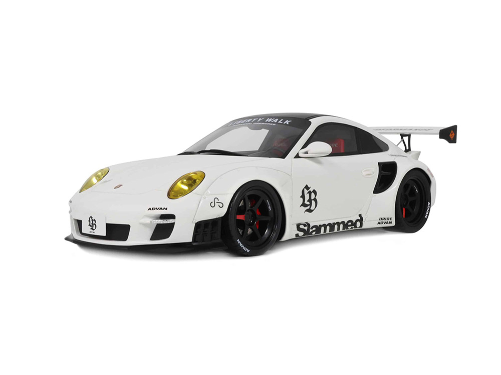 Gt Spirit 1:18 2024 Porsche 911 Turbo LB-Works White with Black Top 1/18 Model Car by GT Spirit