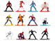 Set of 12 Diecast Figures Spider Man Franchise Nano Metalfigs Series Diecast Models Jada 37378