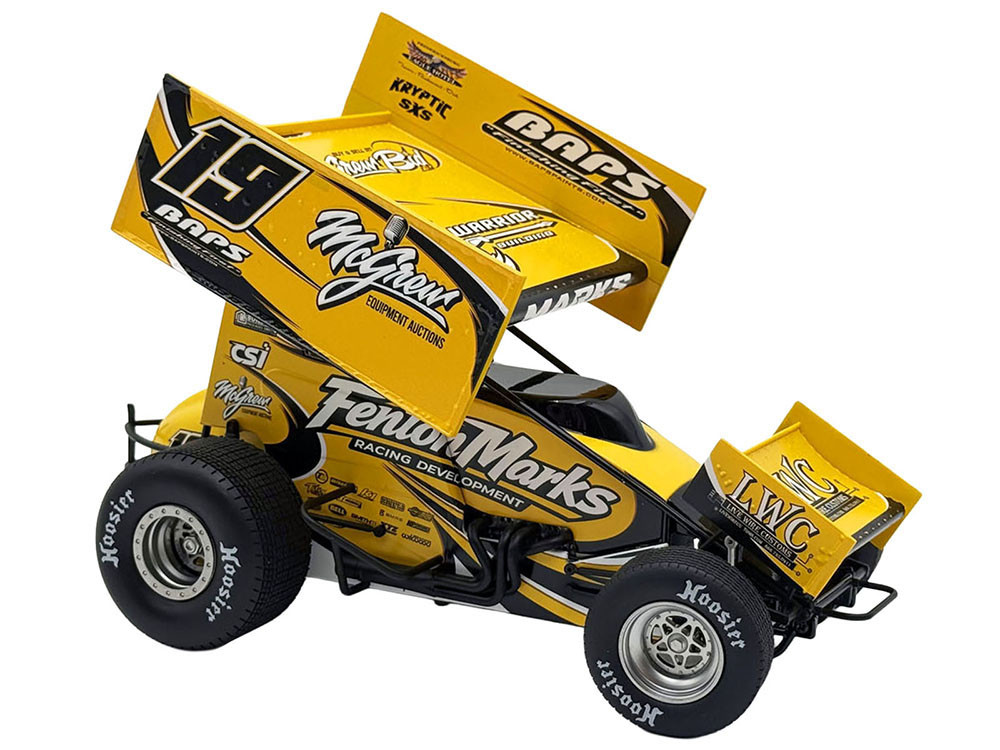 Winged Sprint Car #19 Brent Marks "Fenton Marks Racing" (2026) 1/18 Diecast Model Car by ACME