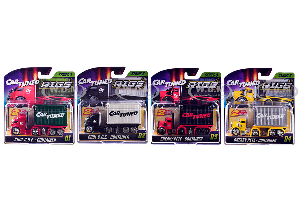 "Rigs" Container Case Series 3 Set of 4 Pieces Diecast Model Cars by CarTuned