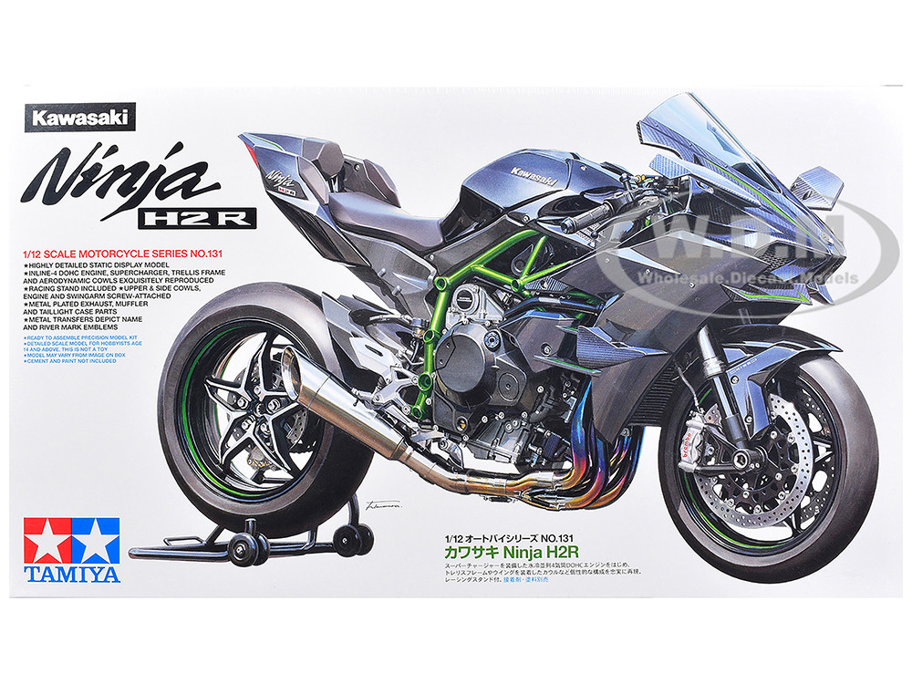 Model Kit Kawasaki Ninja H2R Motorcycle 1/12 Scale Model by Tamiya