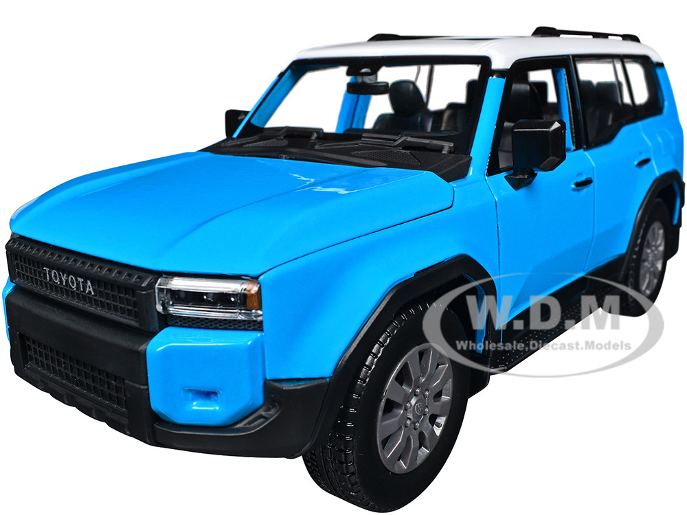 2024 Toyota Land Cruiser Blue with White Top "Special Edition" Series 1/24 Diecast Model Car by Maisto