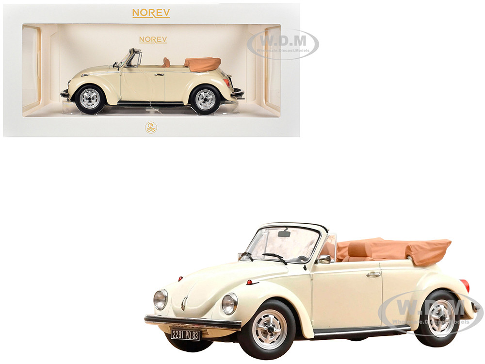 1972 Volkswagen 1303 Beetle Cabriolet Cream White 1/18 Diecast Model Car by Norev