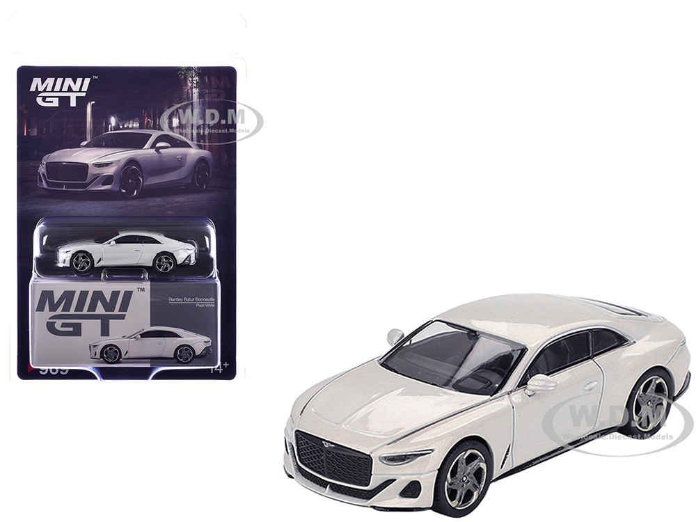 Mini GT 1:64 Bentley Batur Bonneville Pearl White Metallic Limited Edition 1/64 Diecast Model Car by Mini GT
