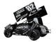 Winged Sprint Car #87 Aaron Reutzel Power Plus Black 2026 1/18 Diecast Model Car ACME A1826012