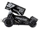 Winged Sprint Car #87 Aaron Reutzel Power Plus Black 2026 1/18 Diecast Model Car ACME A1826012