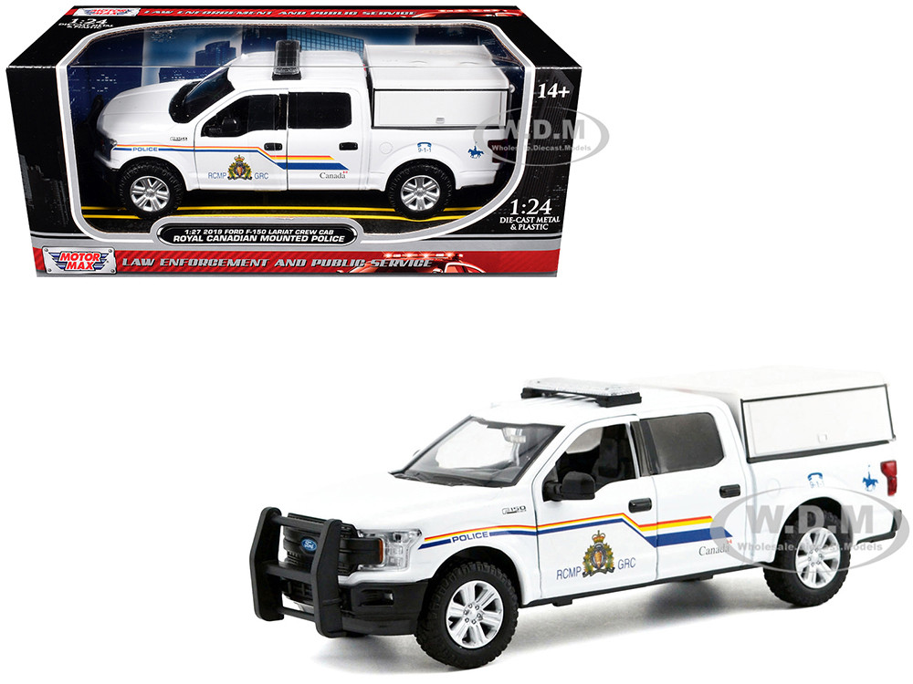 2019 Ford F-150 Lariat Crew Cab Pickup Truck with Camper Box "Royal Canadian Mounted Police" White "Law Enforcement and Public Service" Series 1/24-1/