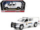 2017 Chevrolet Silverado 1500 LT Z71 Crew Cab Pickup Truck with Camper Box Royal Canadian Mounted Police White Law Enforcement and Public Service Series 1/24-1/27 Diecast Model Car Motormax 76648