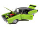 1970 Dodge Charger R T Muscle Car & Corvette Nationals MCACN Sublime Green with Black Stripes and Black Vinyl Top American Muscle Series 1/18 Diecast Model Car Auto World AMM1357