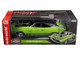 1970 Dodge Charger R T Muscle Car & Corvette Nationals MCACN Sublime Green with Black Stripes and Black Vinyl Top American Muscle Series 1/18 Diecast Model Car Auto World AMM1357