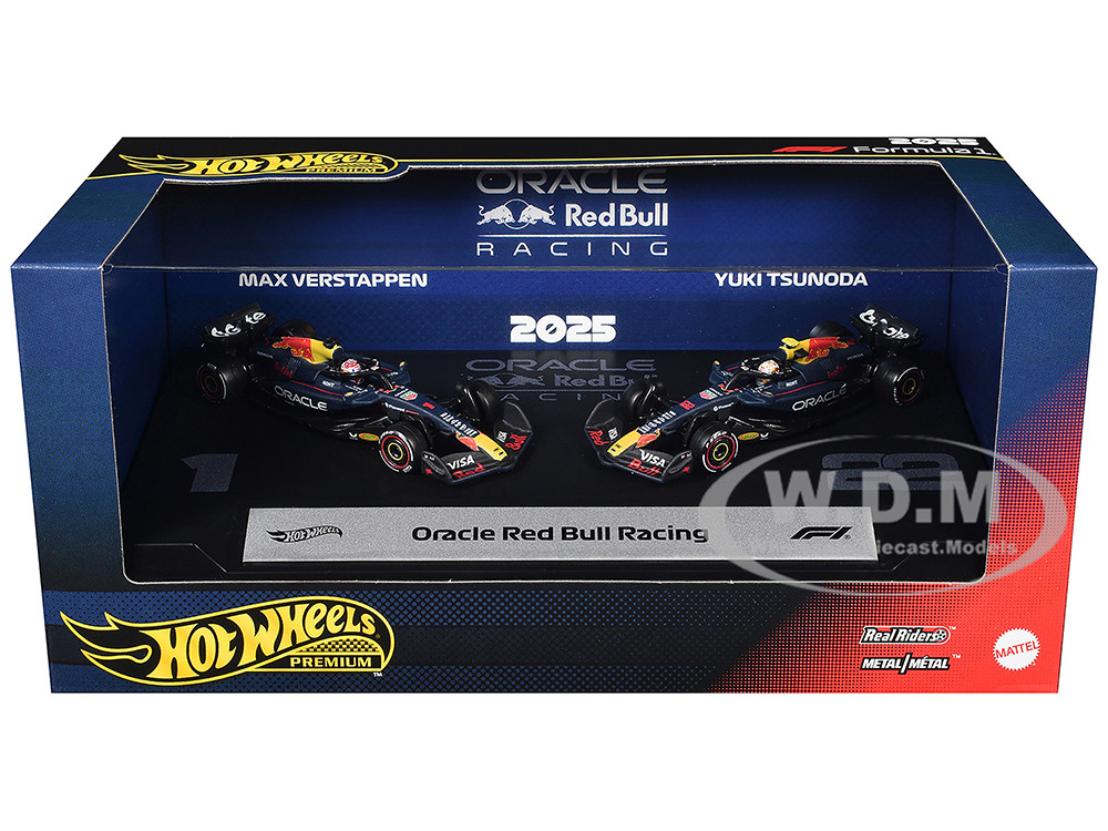 "Oracle Red Bull Racing" Formula One F1 World Championship (2025) 2 Piece Set Diecast Model Cars by Hot Wheels