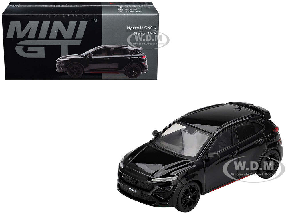 Mini GT 1:64 Hyundai Kona N Phantom Black Limited Edition 1/64 Diecast Model Car by Mini GT