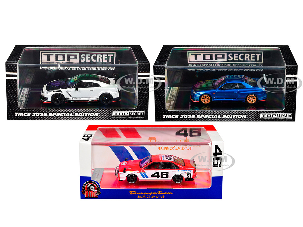 The Model Car Show (TMCS) Malaysia 2026 Set of 3 Pieces Limited Edition to 680 pieces Worldwide 1/64 Diecast Model Cars by BM Creations