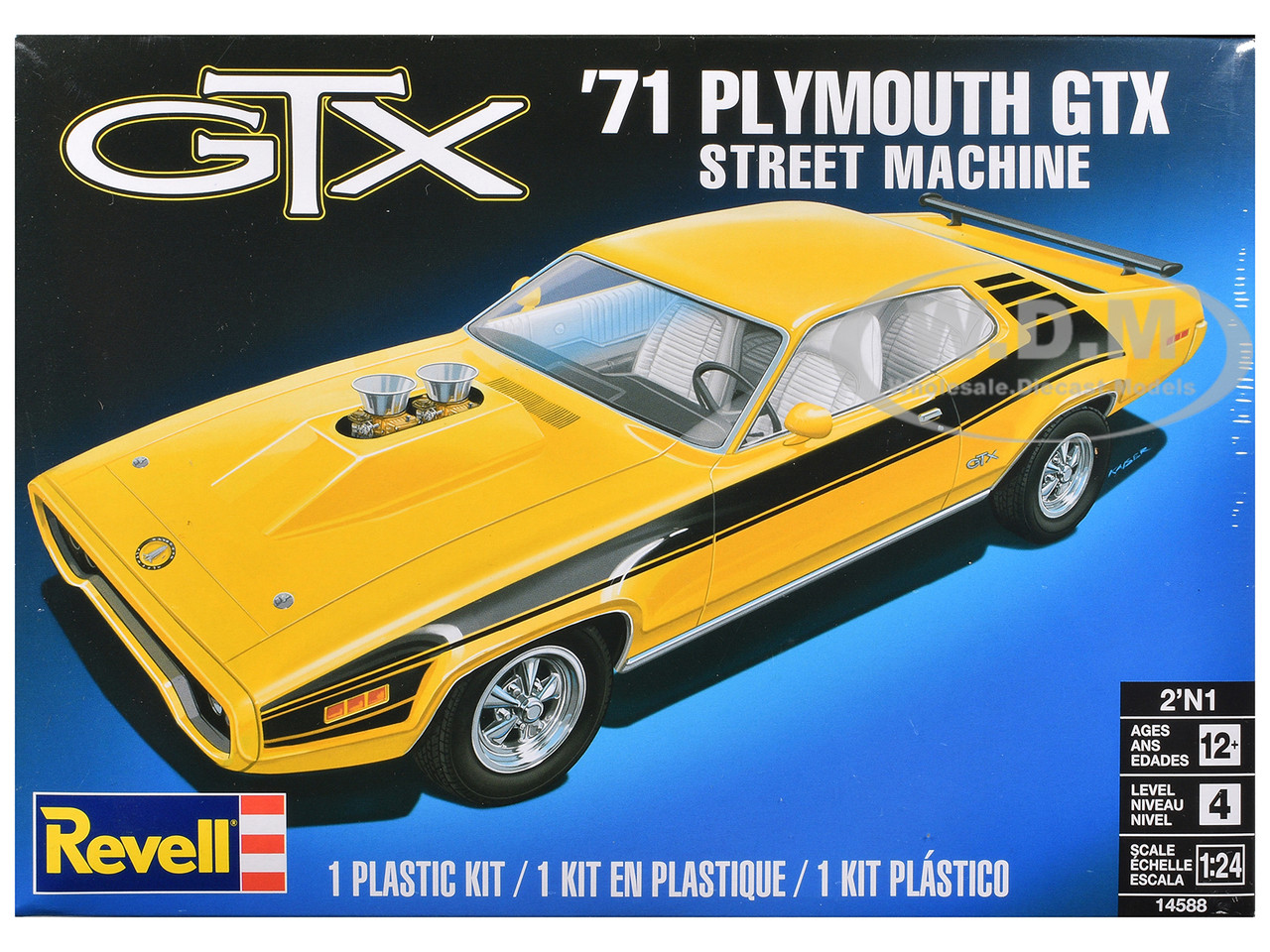Revell 1:24 Level 4 Model Kit 1971 Plymouth GTX Street Machine 2-in-1 Kit 1/24 Scale Model by Revell