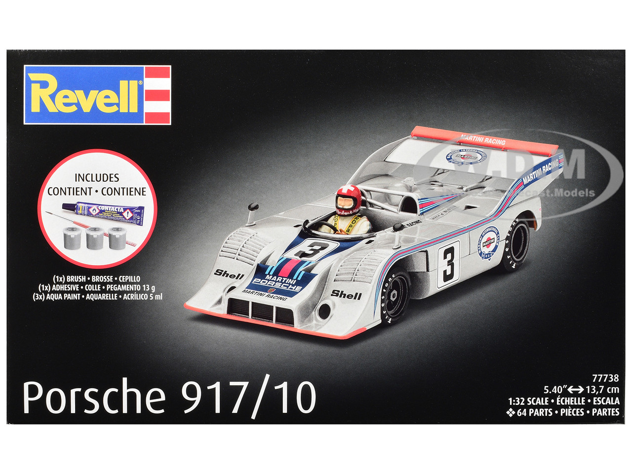 Revell 1:32 Level 4 Model Kit Porsche 917/10 All-Included Kit 1/32 Scale Model by Revell