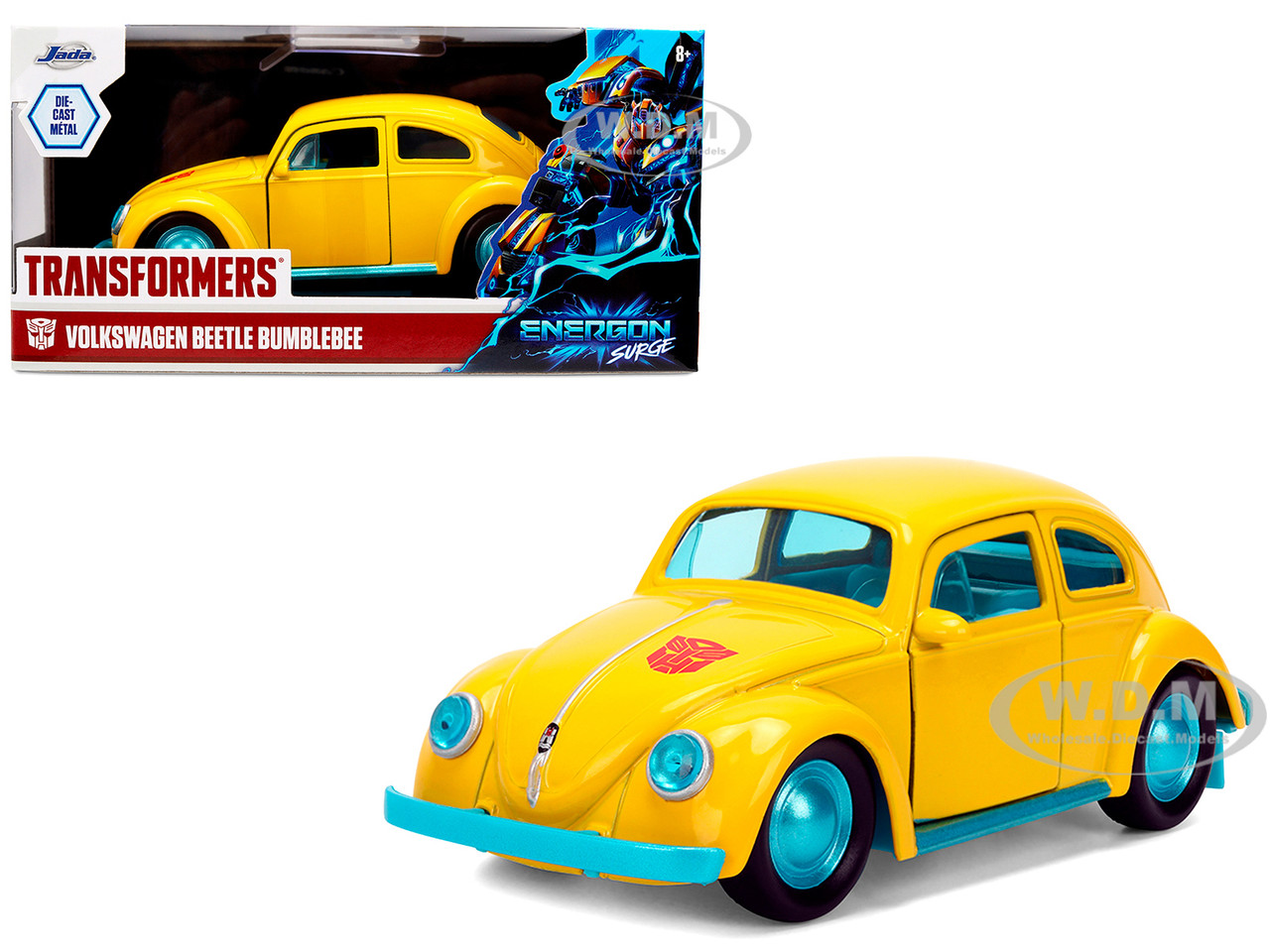 Volkswagen Beetle "Bumblebee" Interior "Transformers - Energon Surge" "Hollywood Rides" Series Blue 1:32 diecast model Jada