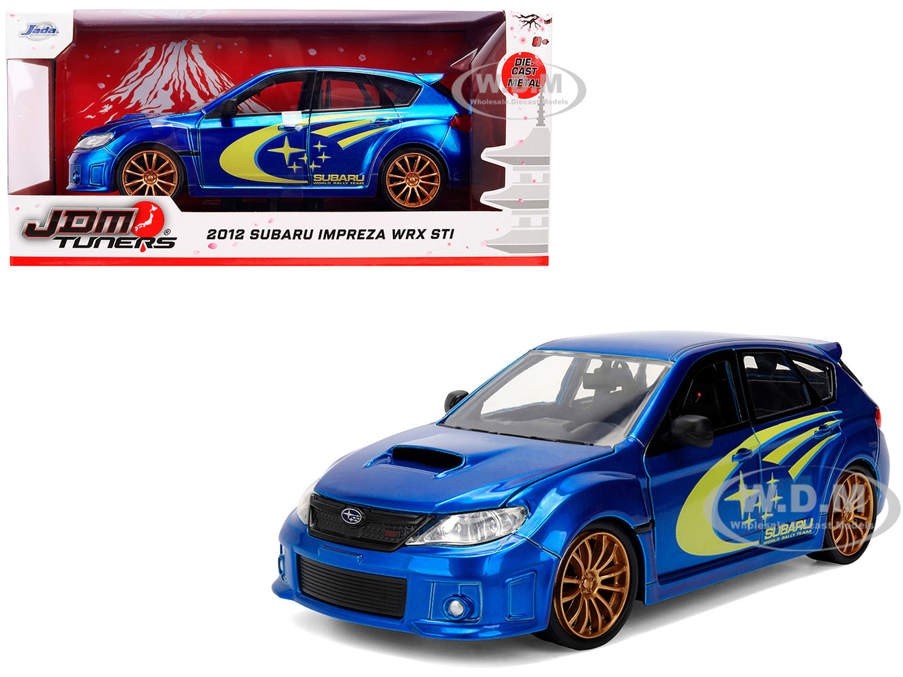 2012 Subaru Impreza WRX STI Graphics "JDM Tuners" Series Blue 1:24 model Jada