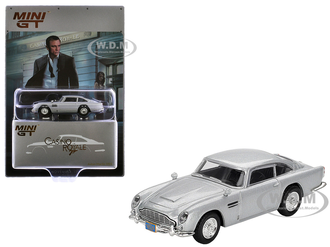 Aston Martin DB5 Birch Silver Metallic 007 James Bond "Casino Royale" (2006) Movie Limited Edition 1