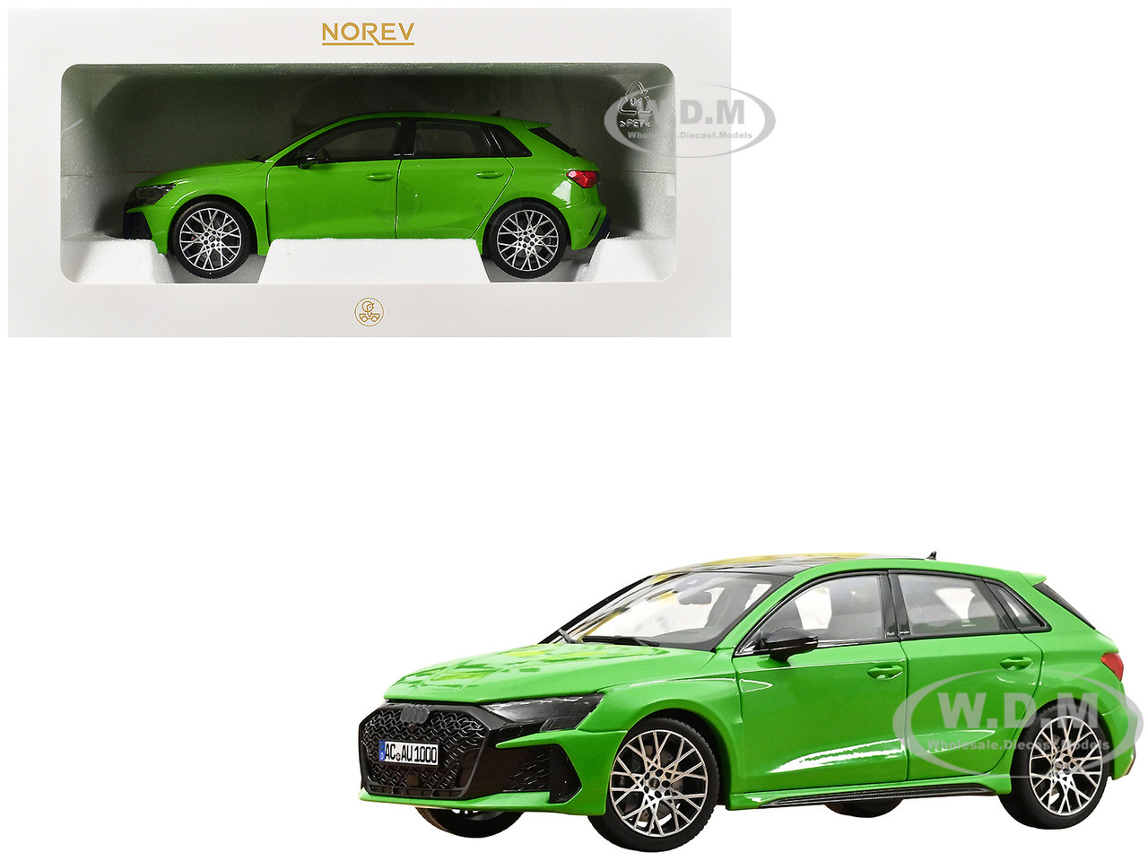 2025 Audi RS 3 Kyalami Green with Moonroof 1/18 Diecast Model Car by Norev