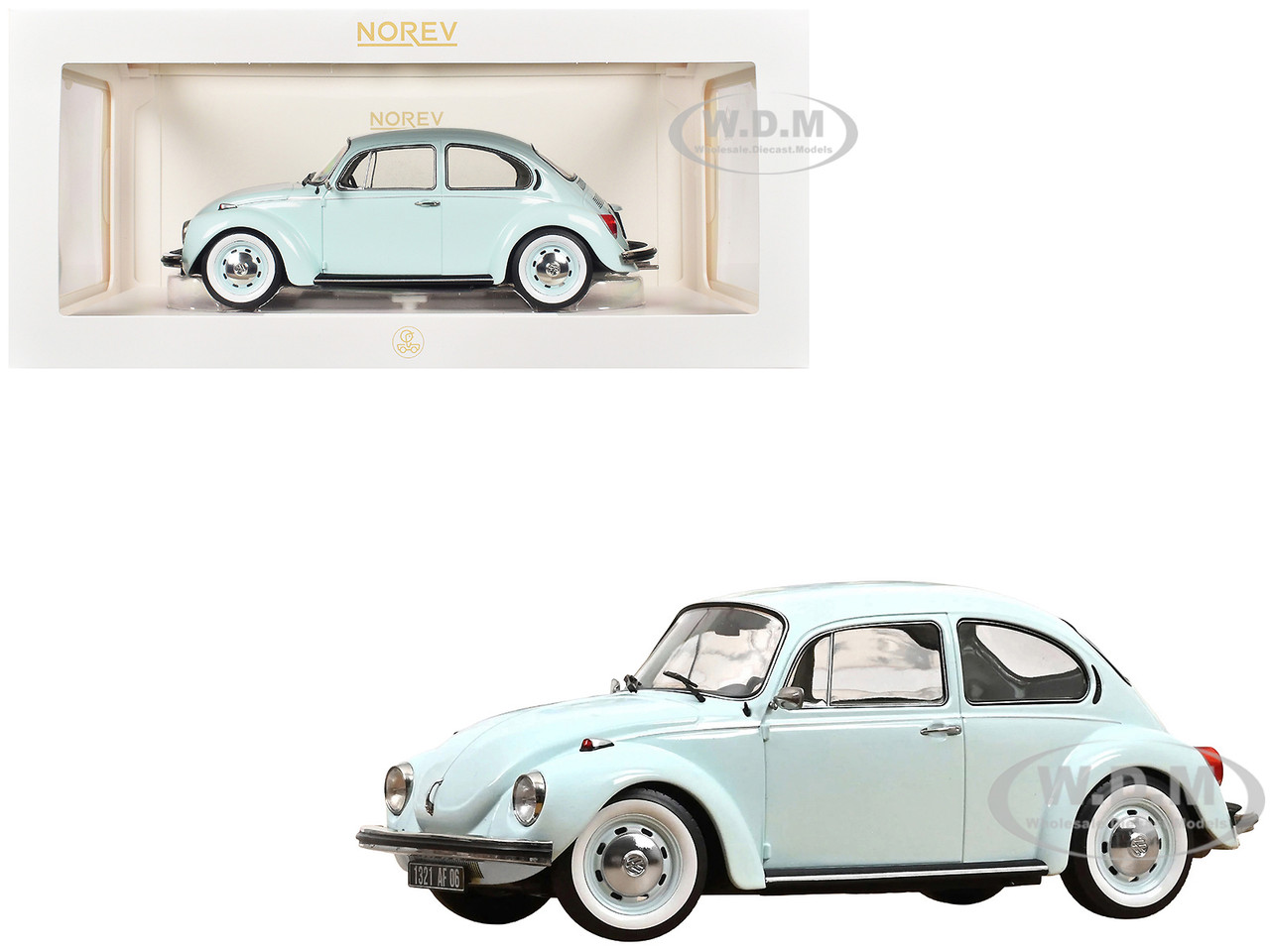1973 Volkswagen 1303 Beetle Pastel Blue 1/18 Diecast Model Car by Norev