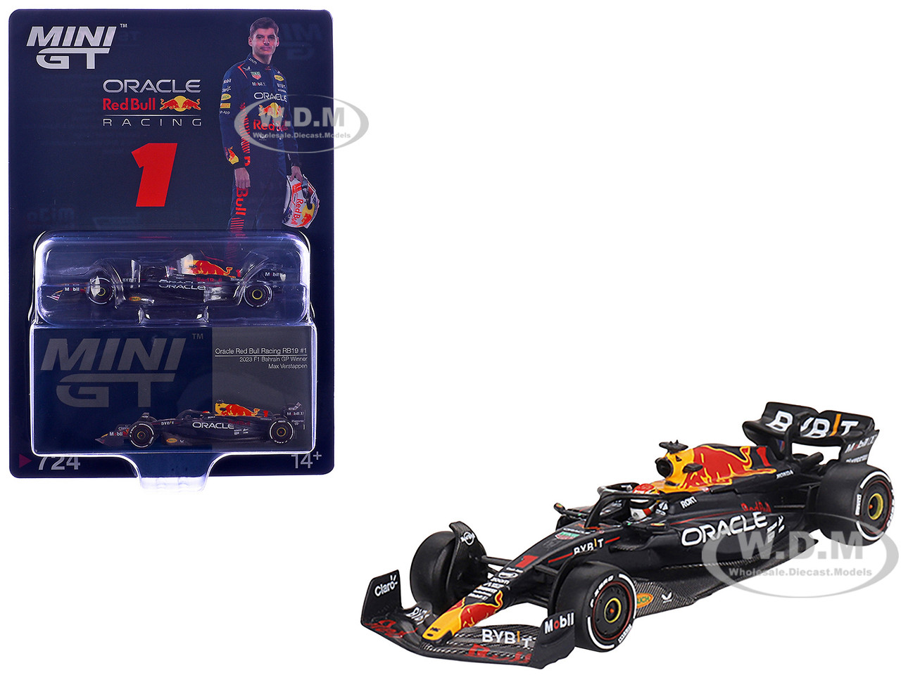 Red Bull Racing RB19 #1 Max Verstappen Winner Formula One F1 "Bahrain GP" (2023) Limited Edition 1/64 Diecast Model Car by Mini GT