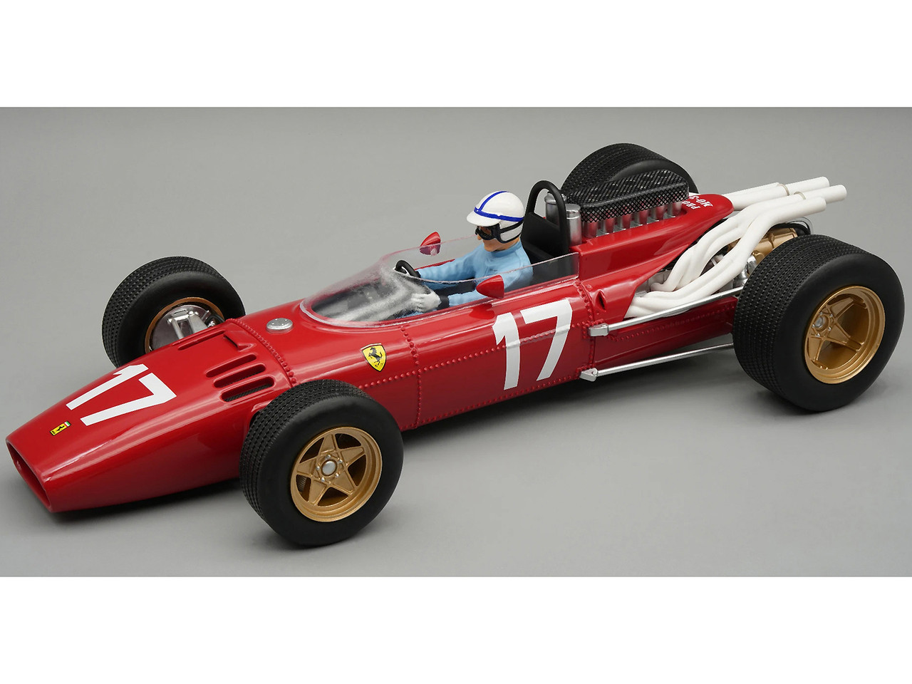 Ferrari 312 F1 #17 John Surtees Formula One F1 "Monaco GP" (1966) "Mythos Series" with Driver Figure and Display Case Limited Edition to 40 pieces Wor