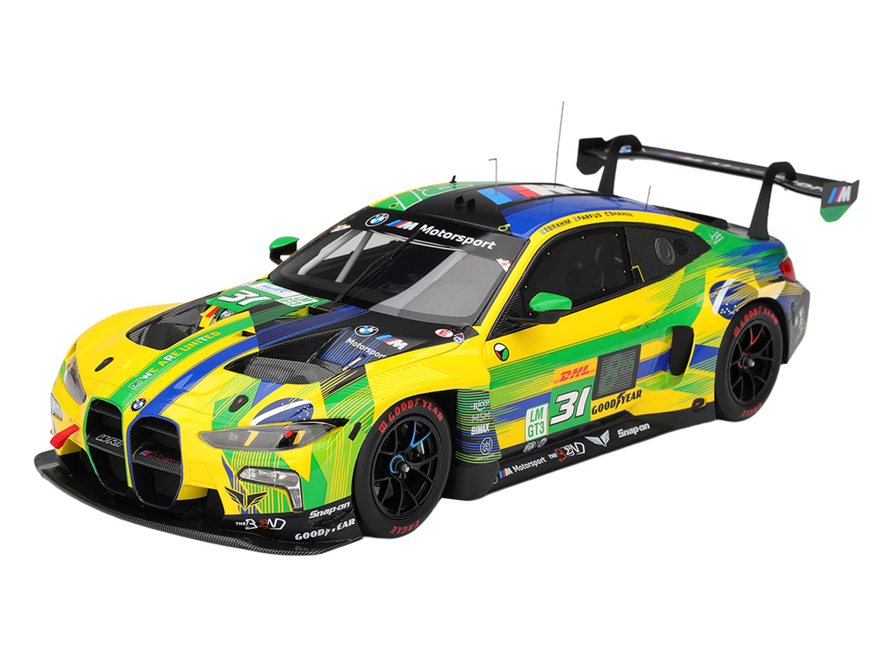 BMW M4 GT3 EVO #31 Pedro Ebrahim - Augusto Farfus - Yasser Shahin "The Bend Team WRT" WEC "6 Hours of Sao Paulo" (2025) 1/18 Model Car by Top Speed