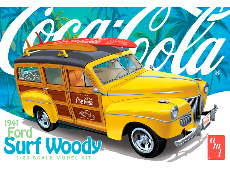 ☆ FORD Coke Collabo Model Car　　　【特典会員限定】 Skill 2 Model Kit 1941 Ford Woody Surf Wagon 