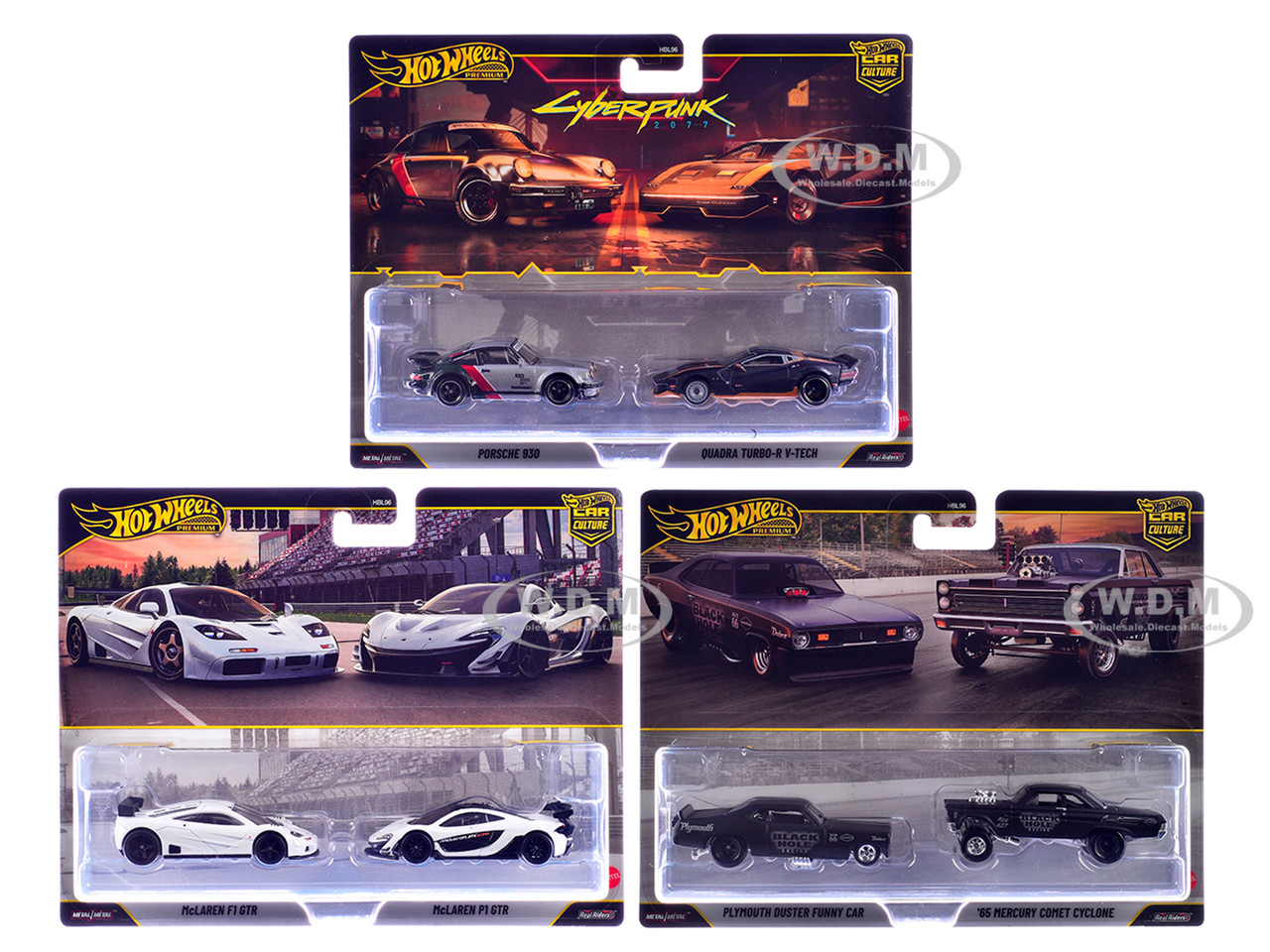 "Car Culture 2 Pack" Assortment Y Set of 16 Cars Diecast Model Cars by Hot Wheel