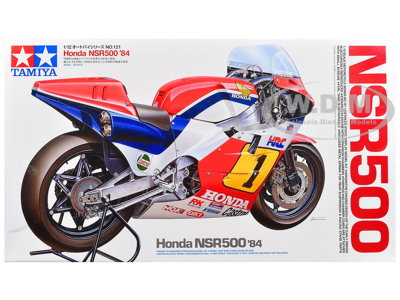 Model Kit Honda NSR500 Motorcycle "500cc Road Racing World Championship" (1983) 1/12 Scale Model by Tamiya