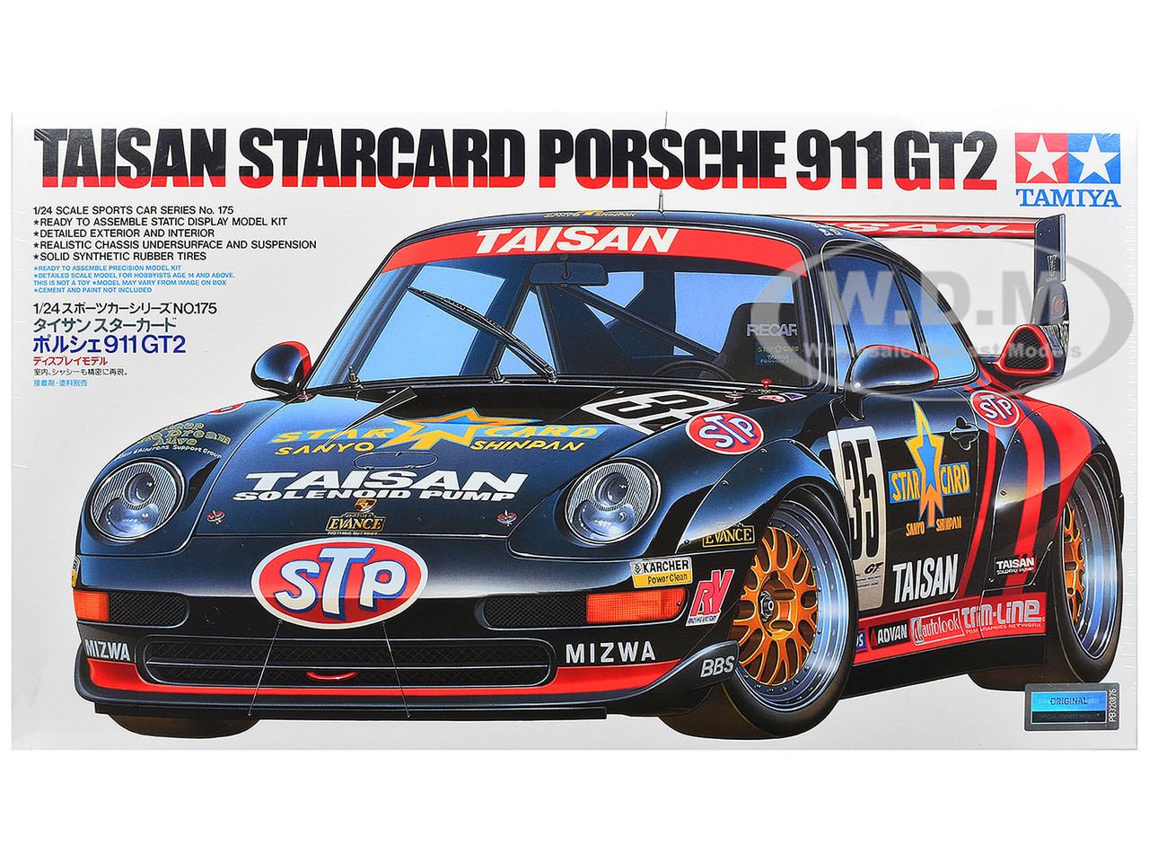 Model Kit Porsche 911 GT2 "Taisan Starcard" 1/24 Scale Model by Tamiya