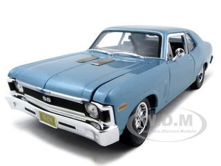1970 Chevrolet Nova SS Coupe Blue Metallic 1/18 Diecast Model Car by Maisto