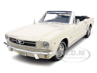1964 1/2 Ford Mustang Convertible Cream 1/18 Diecast Car Model