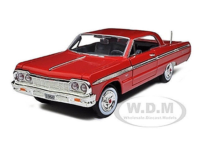Motormax 1:24 1964 Chevrolet Impala Red 1/24 Diecast Model Car by Motormax