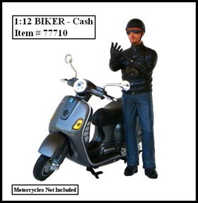 American Diorama 1:12 Biker Cash Figure For 1:12 Models by American Diorama