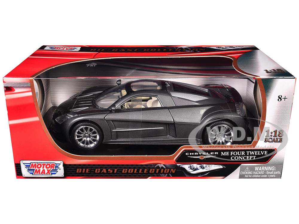 Chrysler Me Four Twelve Concept Car Grey 1/18 Diecast Model Car by Motormax