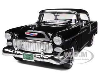 1955 Chevrolet Bel Air Hard Top Black 1/18 Diecast Car Model by Motormax