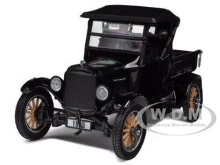 1925 Ford Model T Closed Convertible Pickup Truck Black 1/24 Diecast Model Car by Sun Star
