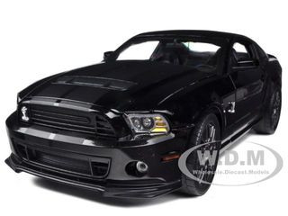 2013 Ford Shelby Cobra GT500 SVT Black with Black Stripes 1/18 Diecast Car Model by Shelby Collectibles