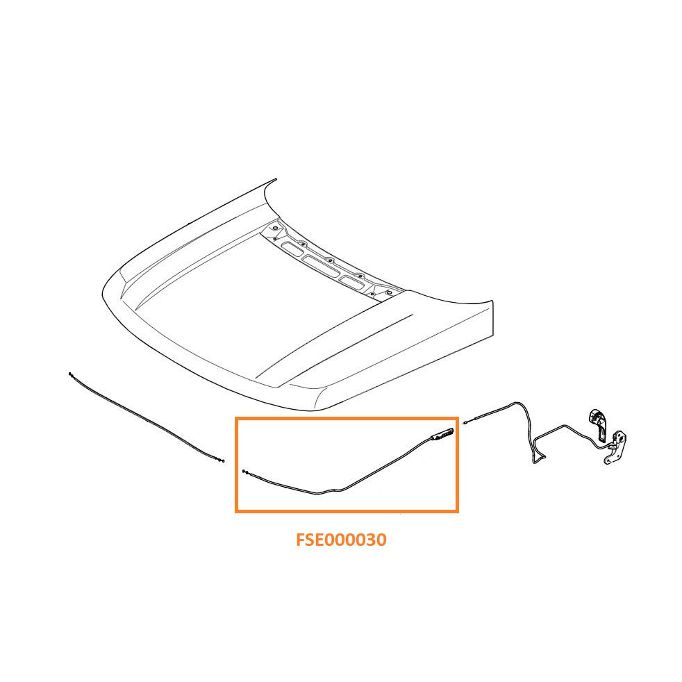 FPF500040 - Land Rover Cable - Hood Control | Jaguar Land Rover Classic