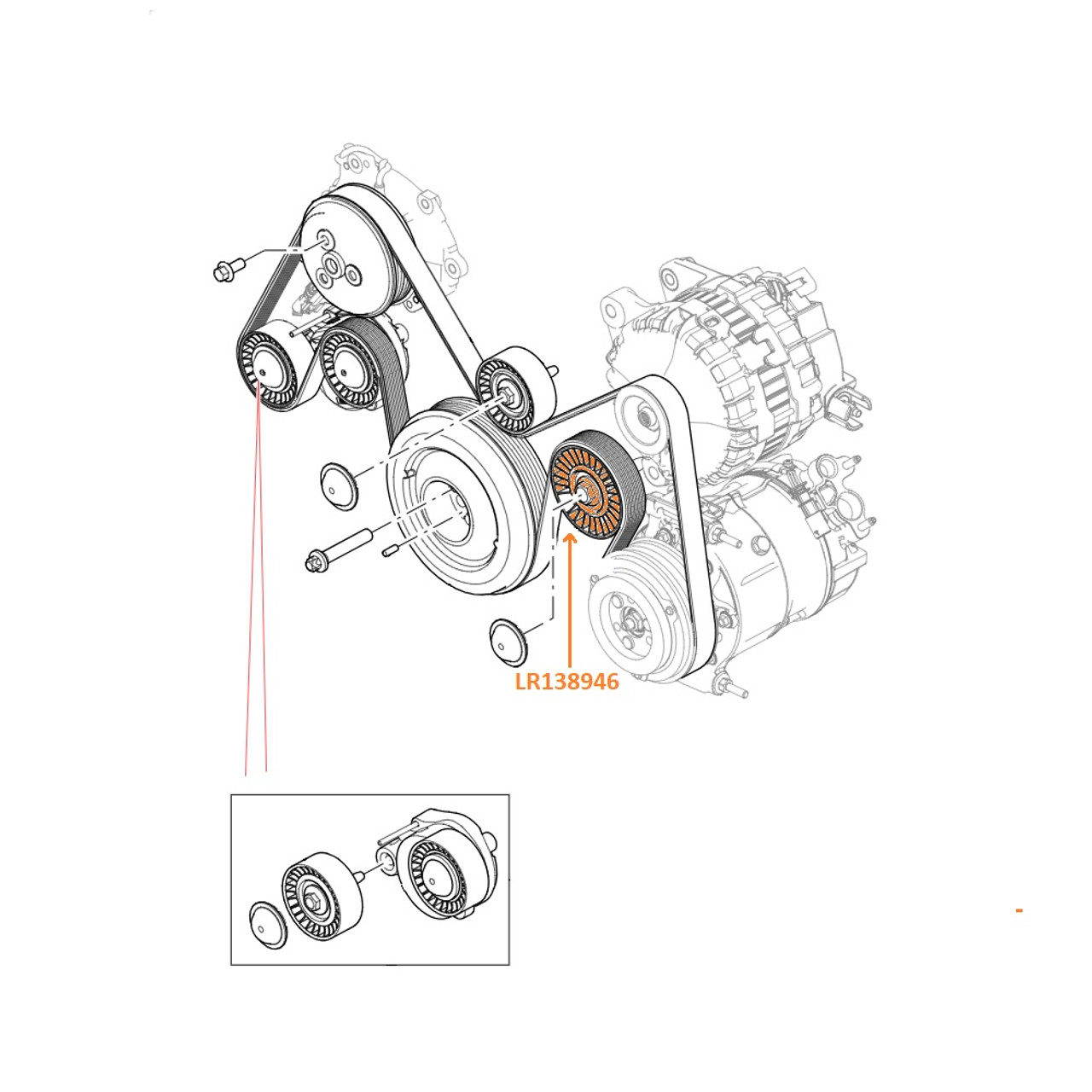 Idler Pulley - LR138946