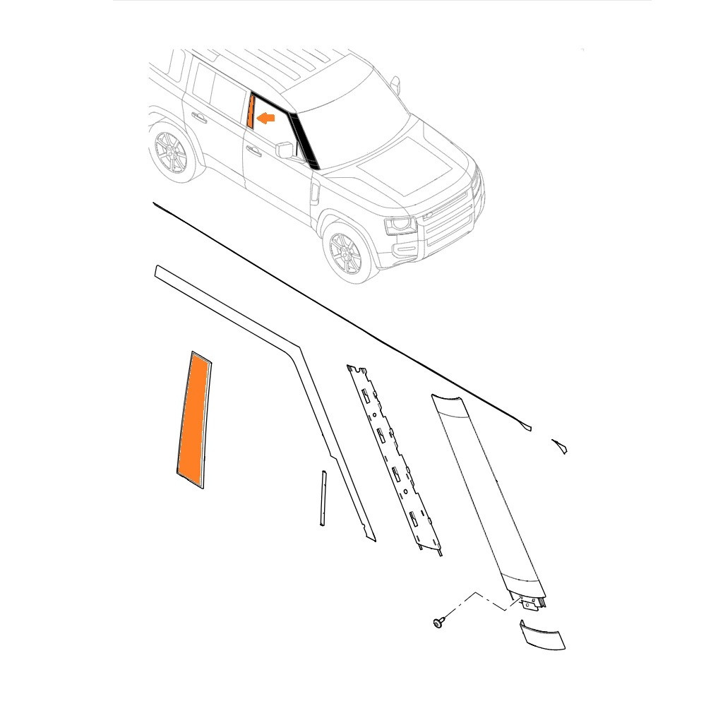 B Pillar Molding - LR130124