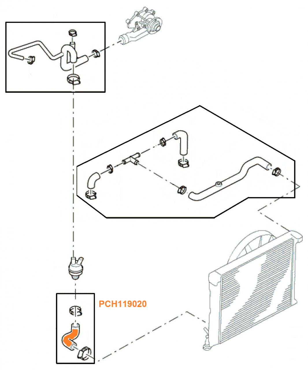 Coolant Hose - PCH119020