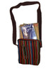 Red shoulder bag with books showing