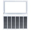 Truaire 30x16 190RF Stamped / Removable Face Return Air Filter Grille filter view