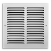 10" x 10", 1-Way, 1/2" Stamped Louver, Steel, Ceiling/Sidewall, White, Grille