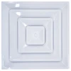 HaVACo HT-2x2-SPL6-IB 2'x2' Plastic 3 Cone Supply Lay-In 6" Boot with R6 Insulated Back, Front View
