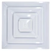 HaVACo HT-2x2-SPL8-IB 2'x2' Plastic 3 Cone Supply Lay-In 8" Boot with Insulated Back, Front View