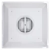 HaVACo HT-2x2-SPL8-IB 2'x2' Plastic 3 Cone Supply Lay-In 8" Boot with Insulated Back, back view no insulation